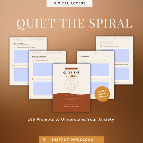 Quiet The Spiral — 100 Deep Anxiety Prompts