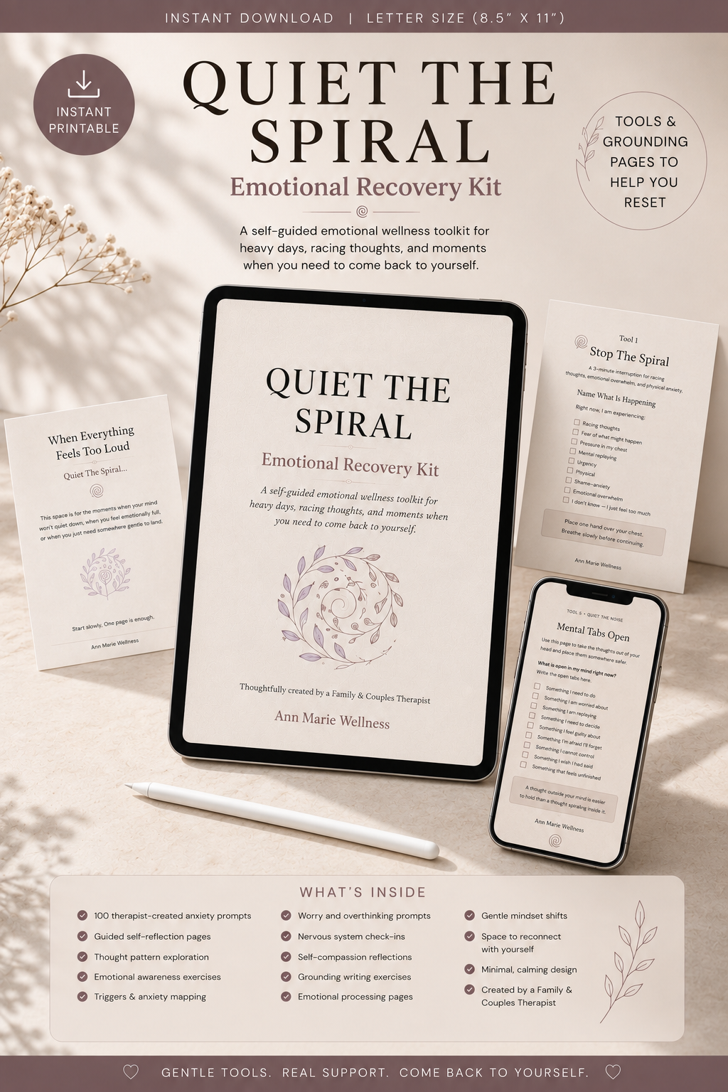 Quiet The Spiral — Emotional Recovery Kit
