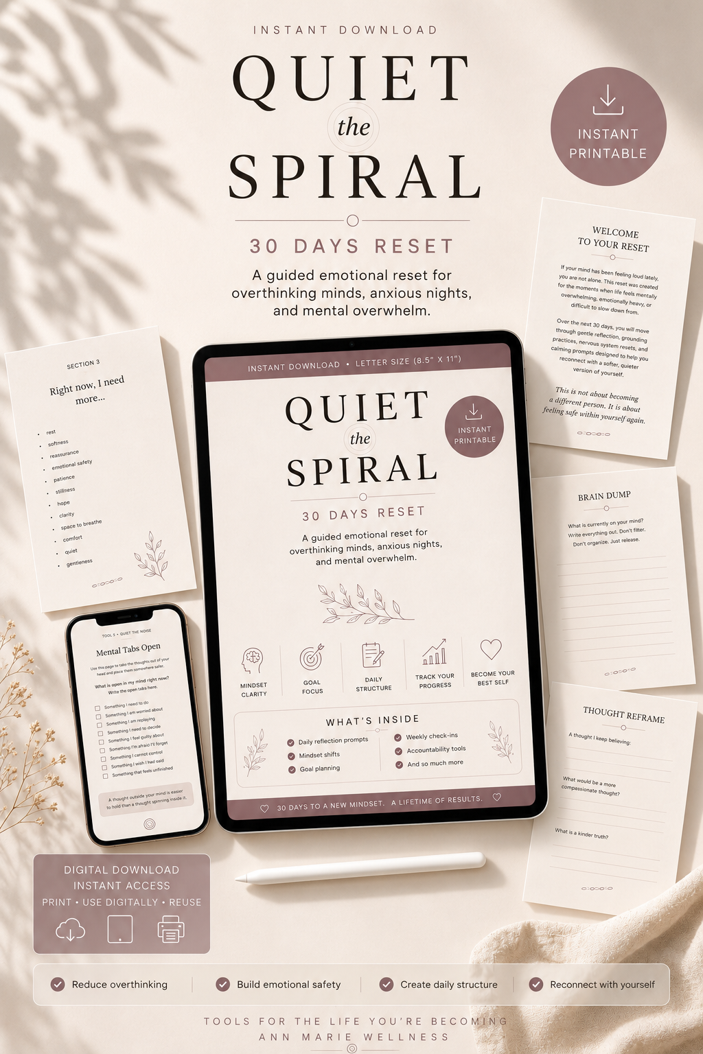 Quiet The Spiral — 30 Days Reset