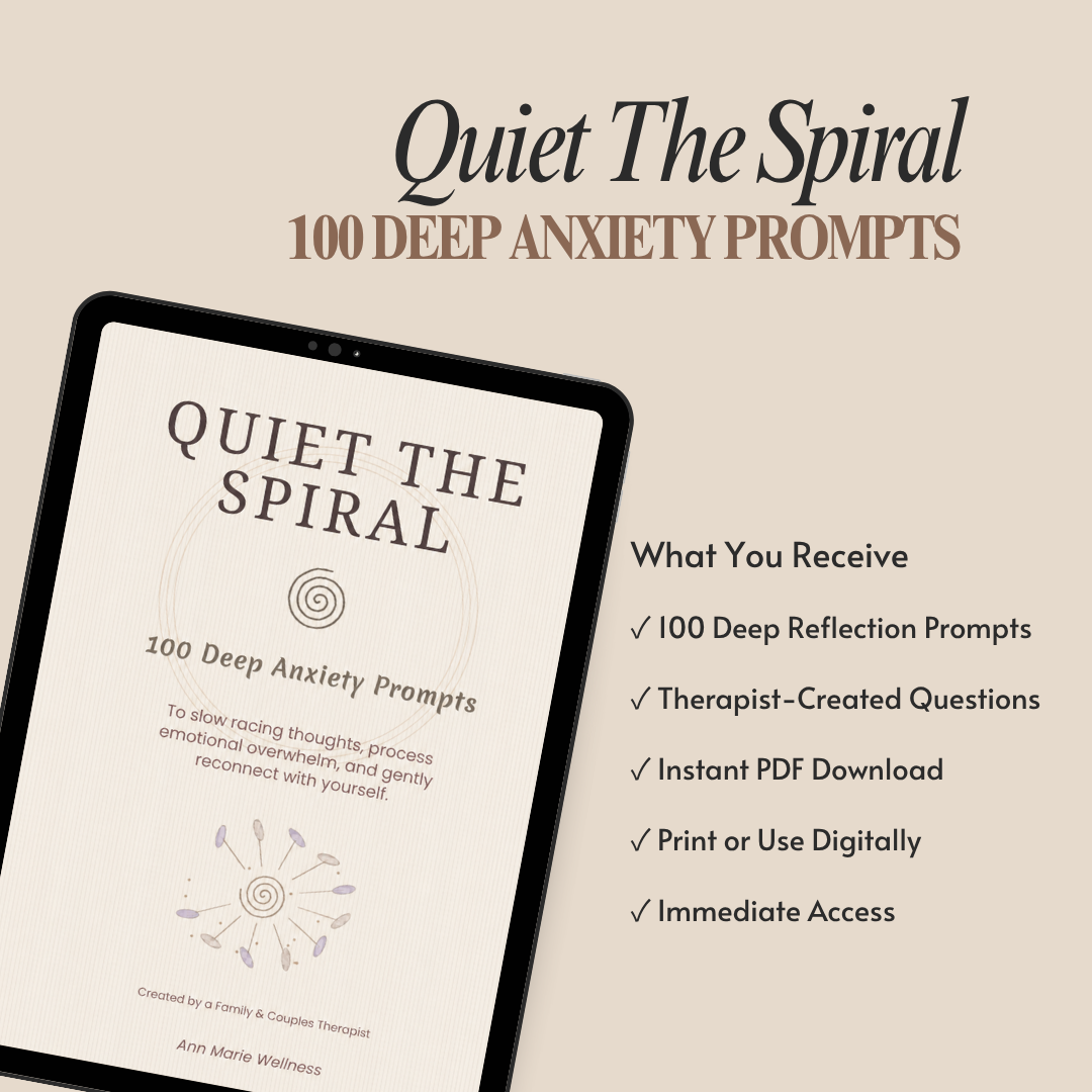 Quiet The Spiral — 100 Deep Anxiety Prompts
