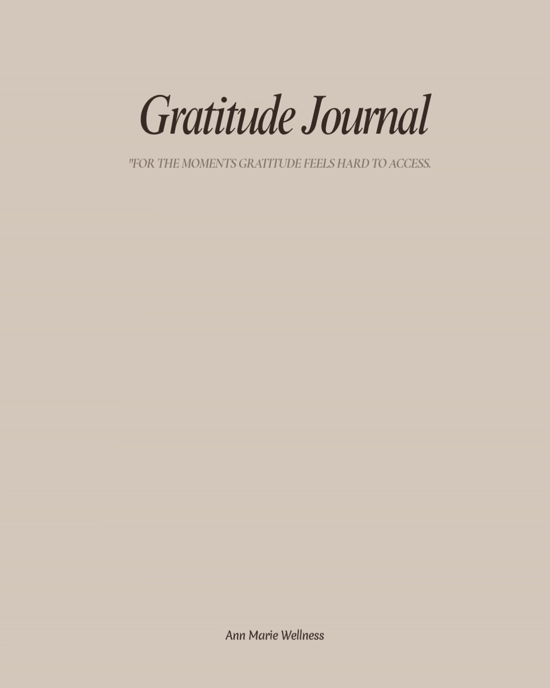 Gratitude Journal — Free Guided Reflection
